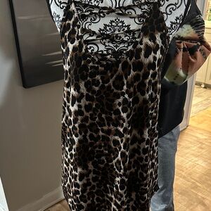 Leopard Print Slip Dress